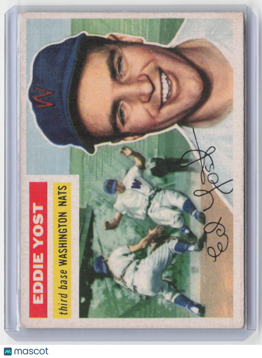 1956 Topps #128b Eddie Yost Gray Back