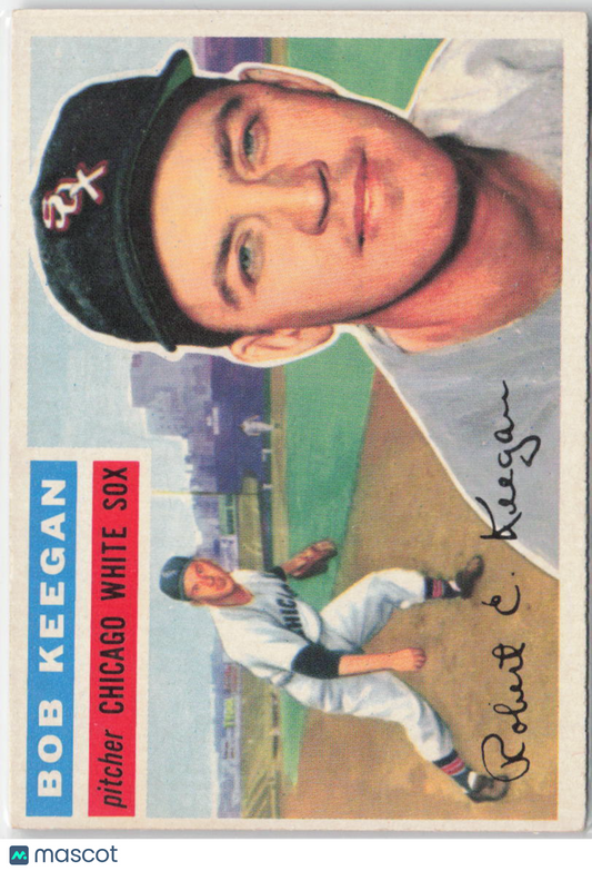 1956 Topps #54a Bob Keegan White Back