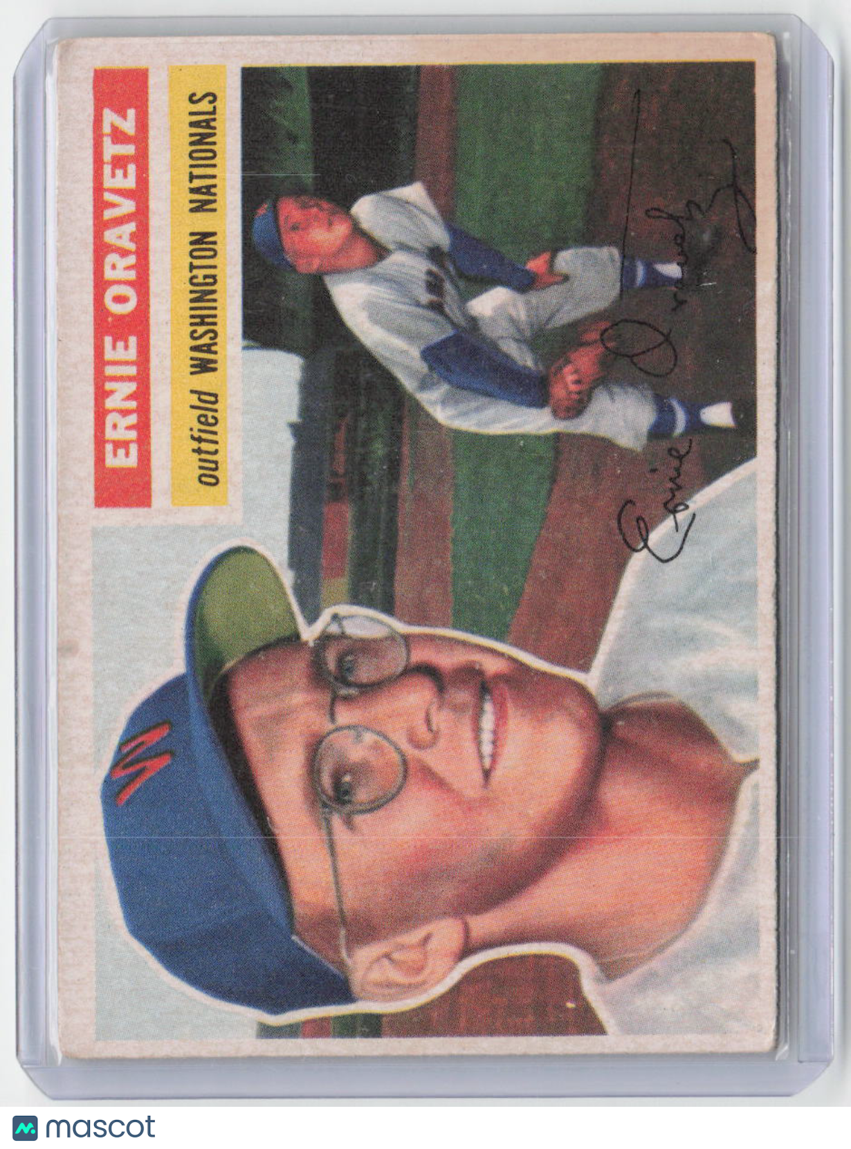 1956 Topps #51b Ernie Oravetz White Back