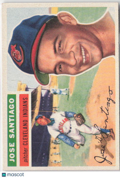 1956 Topps #59a Jose Santiago White Back