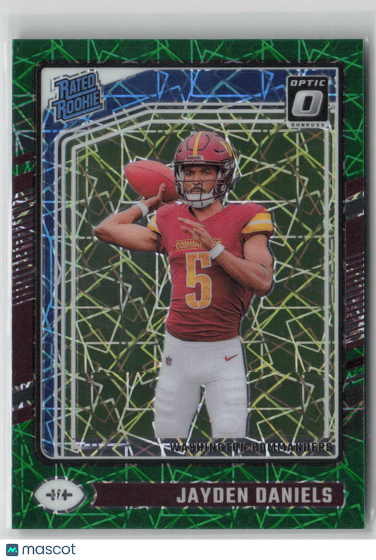 2024 Panini Donruss Optic Prizm Jayden Daniels Green Velocity #248