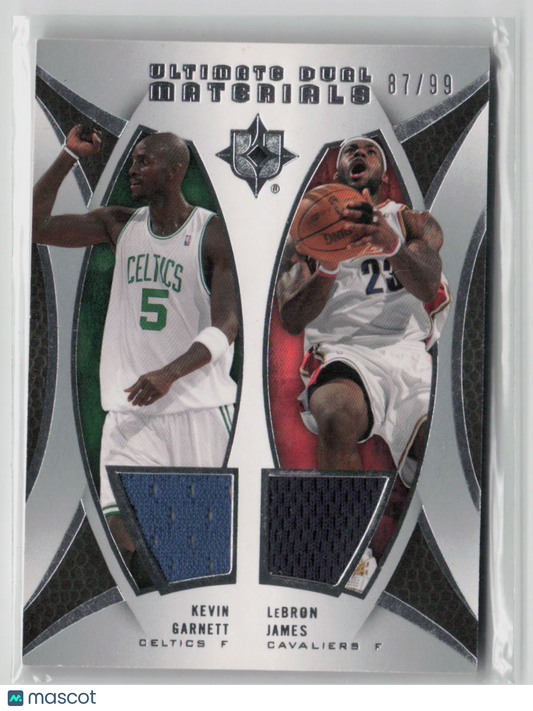 2007-08 Upper Deck Ultimate Dual Kevin Garnett LeBron James 87/99 #DUM-GJ