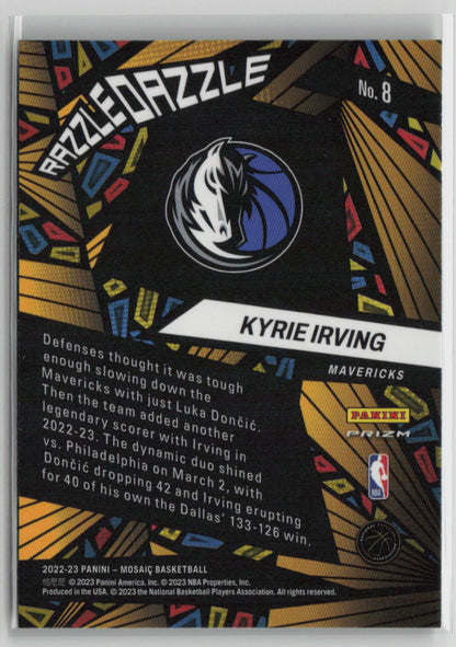 2022 Panini Mosaic Kyrie Irving Razzle Dazzle #8