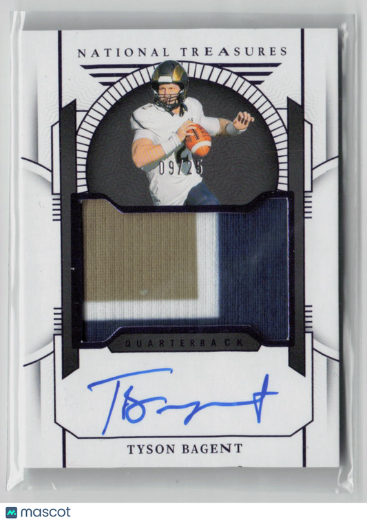 2024 Panini National Treasures Collegiate Tyson Bagent Autograph 09/25 Patch #82