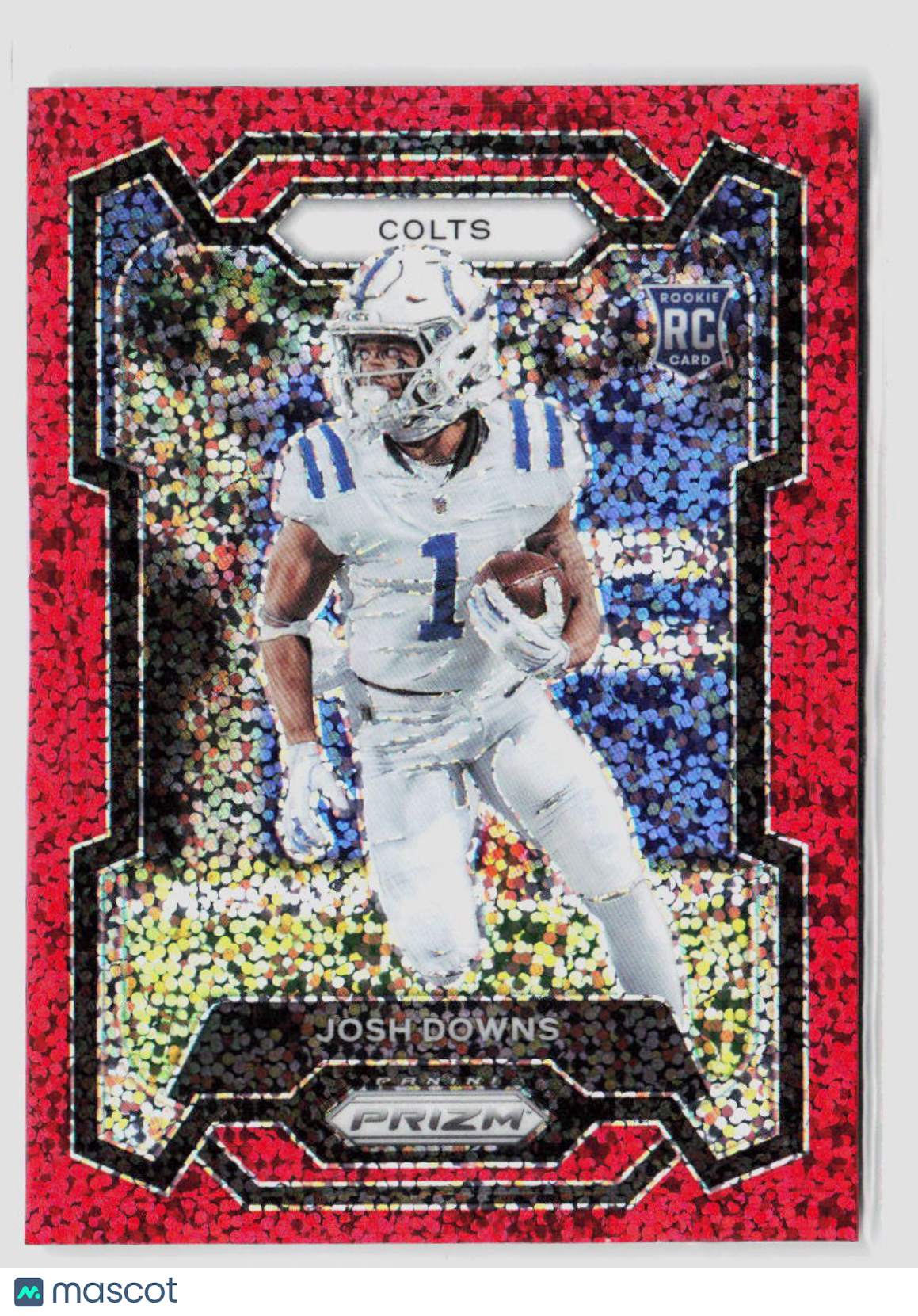 2023 Panini Prizm Josh Downs Red Sparkle Rookie Card #345