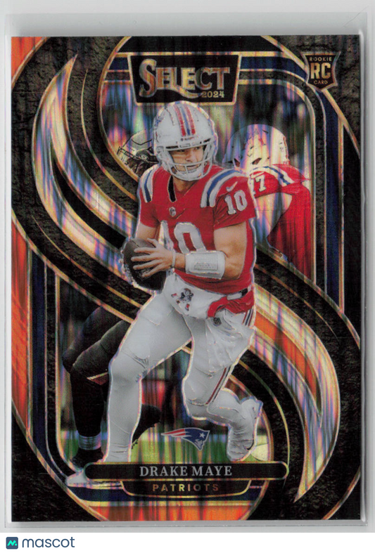 2025 Panini Select Prizm Drake Maye RC Premier Level Red Blue Flash #113