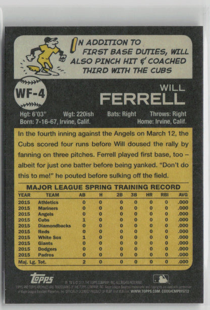 2015 Topps Will Ferrell #WF-4