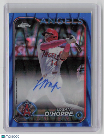 2024 Topps Chrome Logan O'Hoppe Blue Wave Refractor Auto 112/150 #AC-10
