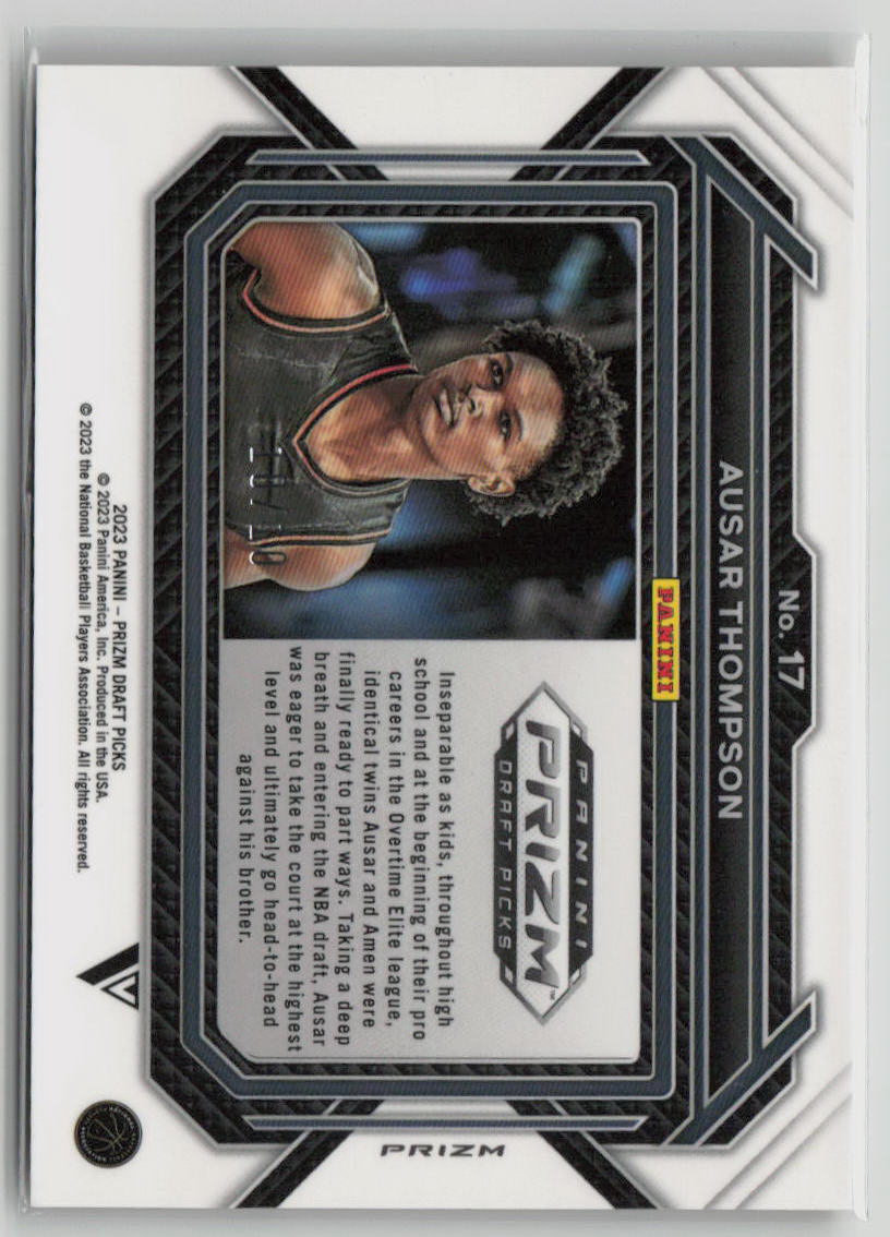2023 Panini Prizm Ausar Thompson Rookie Gold 10/10 #17