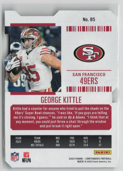 2025 Panini Contenders Football George Kittle Ticket Stub 80/85 #85