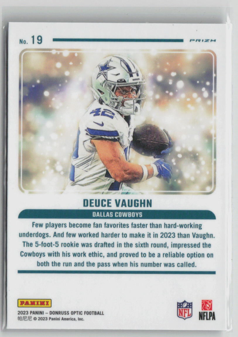 2023 Panini Donruss Optic Prizm Deuce Vaughn RC #19