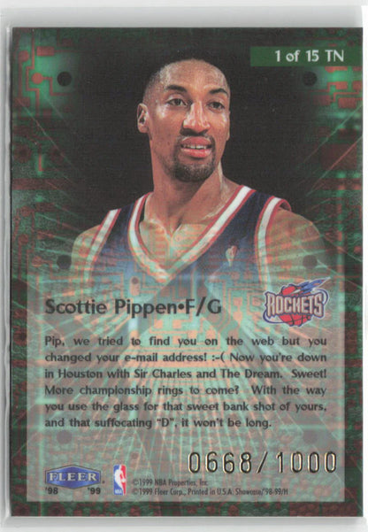 1998 Flair Showcase Scottie Pippen Takeit2.net 0668/1000 #1 TN