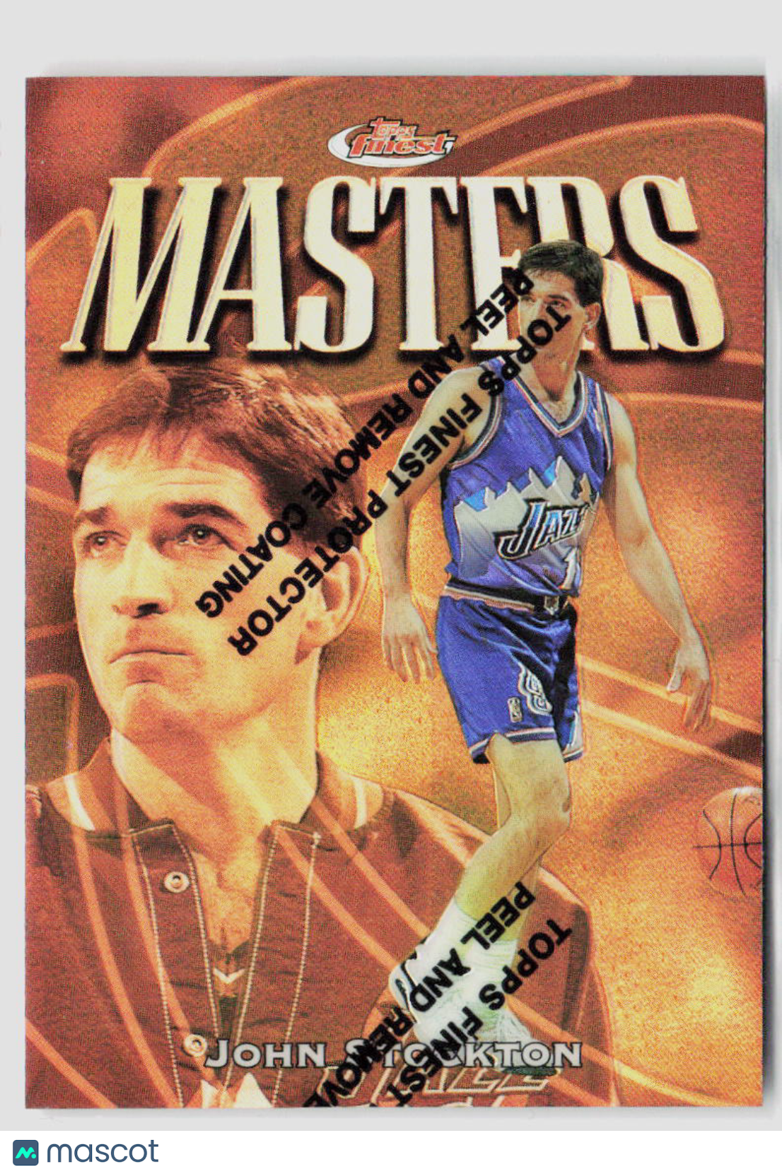 1997 Topps Finest John Stockton Masters Refractor #33