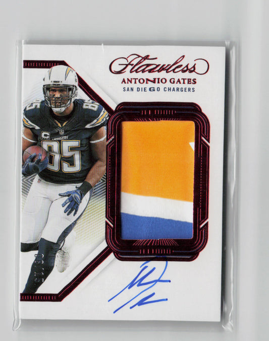 2023 Flawless Antonio Gates 06/15 Patch Autograph #PA-AGA