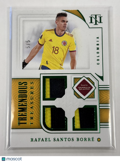 2022 Panini National Treasures Rafael Santos Borré Match-worn material 5/5 #18