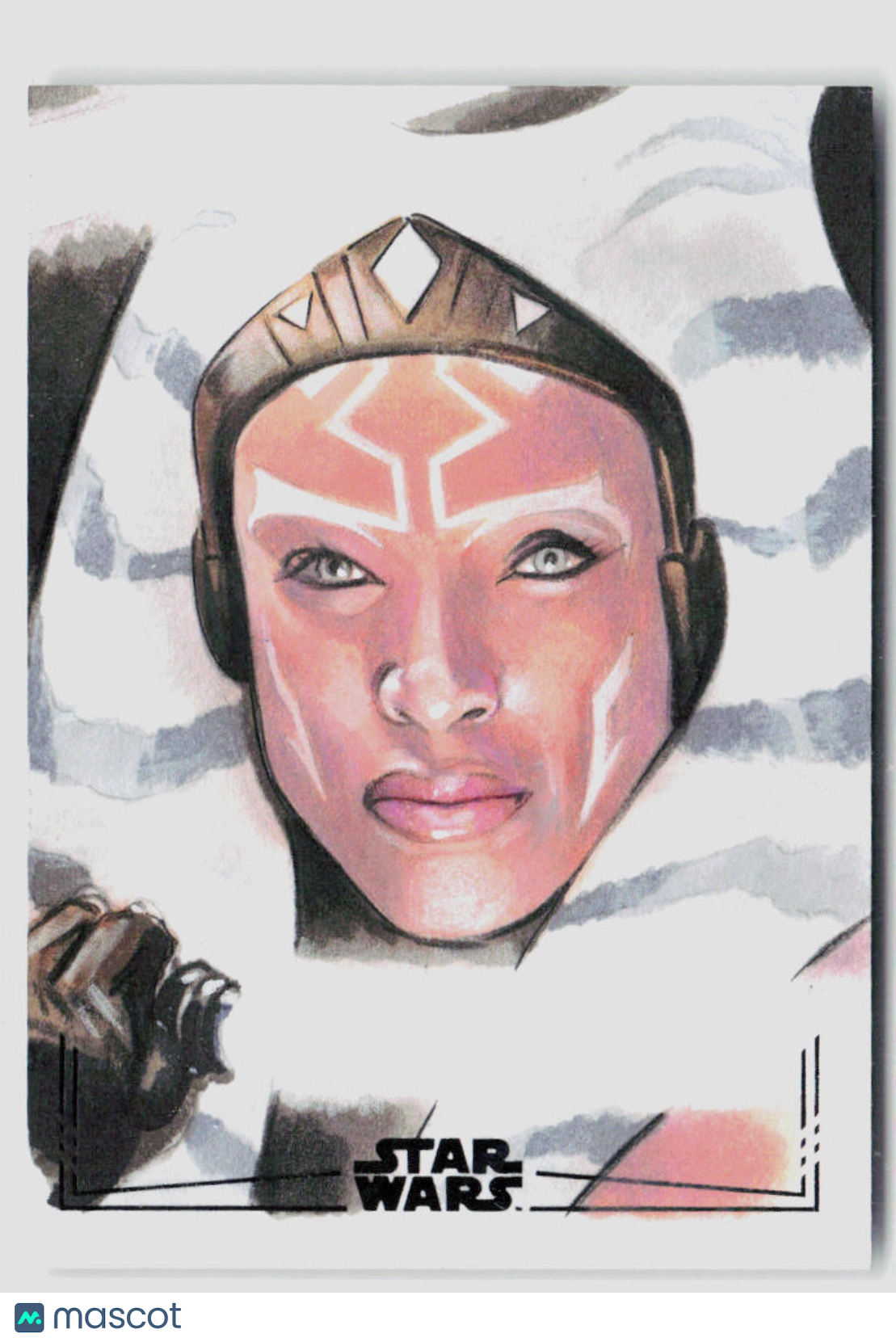 2024 Ahsoka Tano Black Foil Sketch Card 1/1 Jason Davies