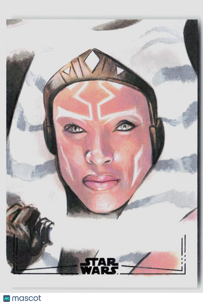 2024 Ahsoka Tano Black Foil Sketch Card 1/1 Jason Davies