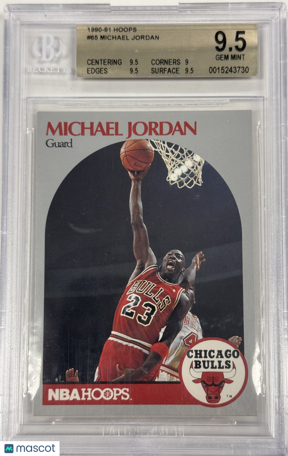 1990-91 Hoops Michael Jordan #65 BGS 9.5