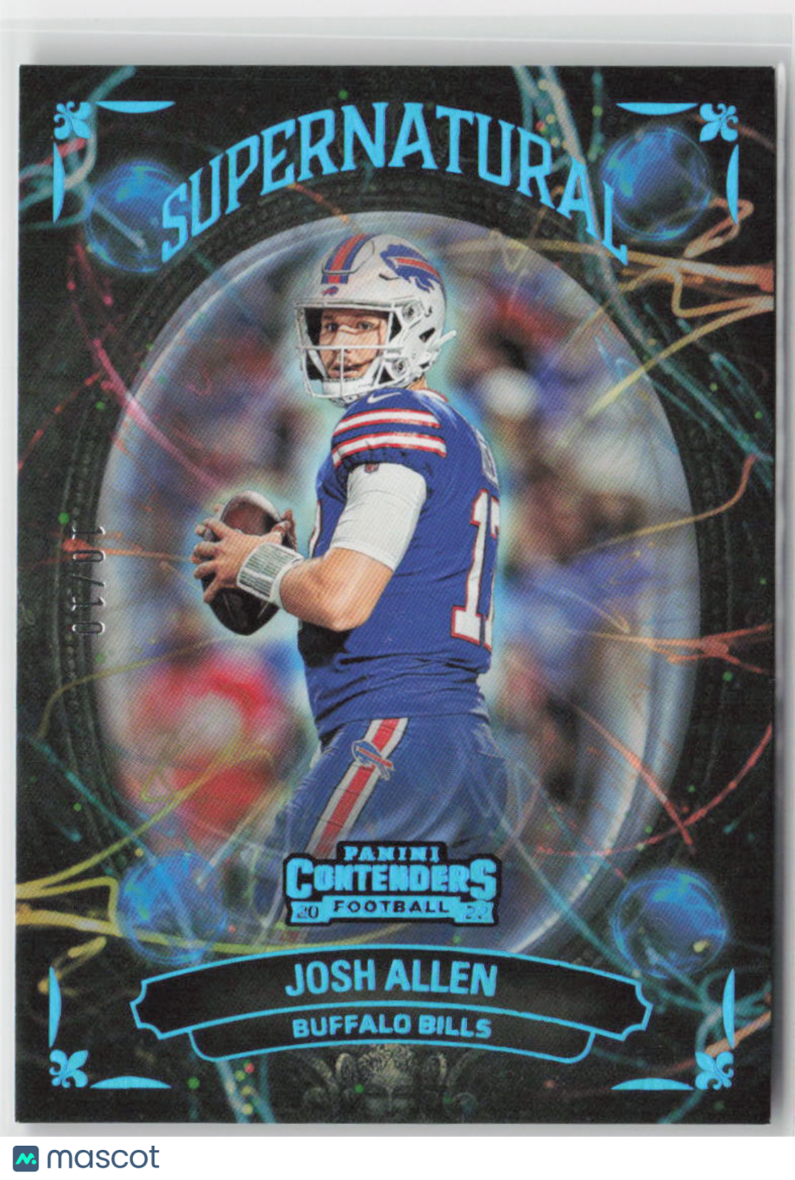 2022 Panini Contenders Josh Allen 10/10 Supernatural Platinum #SN-JAL