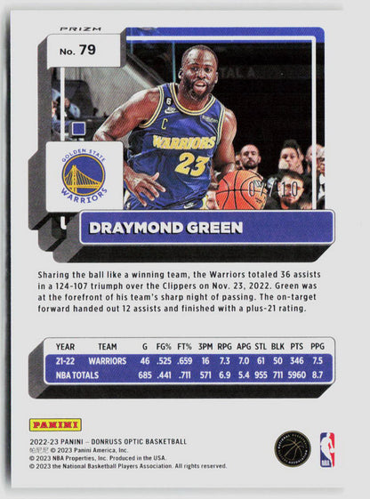 2022 Panini Donruss Optic Draymond Green Gold 07/10 #79