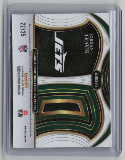 2024 Panini Select Jordan Travis Autograph Patch 22/35 RC Orange #MRSS-JTS
