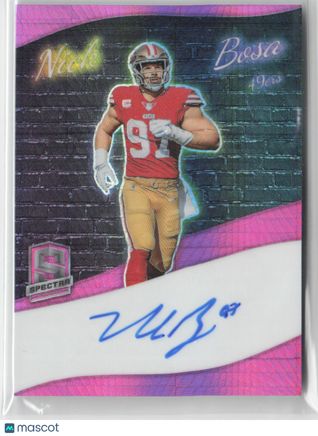 2023 Panini Spectra Nick Bosa RC 13/15 Pink Hyper Auto #C-NB