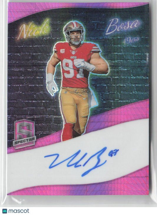 2023 Panini Spectra Nick Bosa RC 13/15 Pink Hyper Auto #C-NB