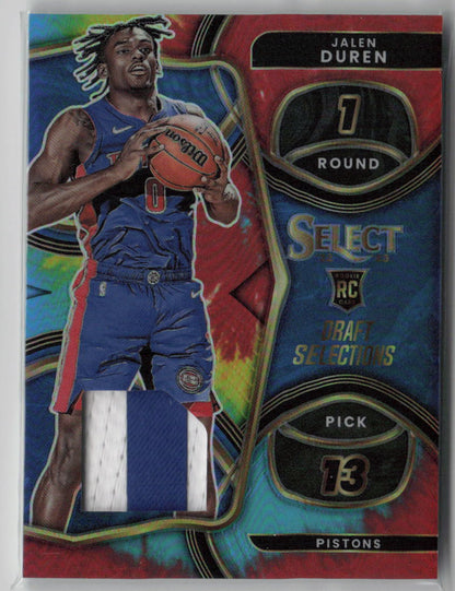 2022 Panini Select Jalen Duren 06/25 Tie-Dye Rookie Patch #DSM-JD