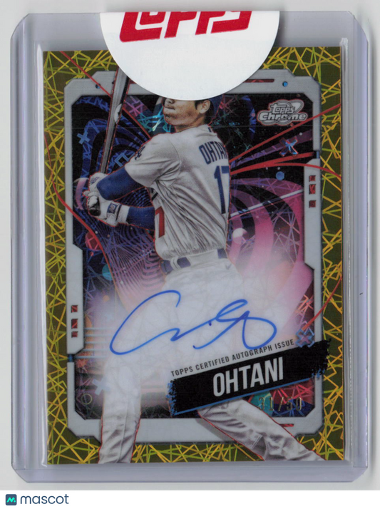 2024 Topps Cosmic Chrome Shohei Ohtani Gold Laser Autograph On-Card 31/50 #CCASO