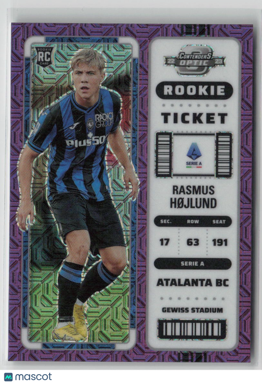 2022-23 Panini Contenders Optic Prizm Rasmus Højlund RC #291