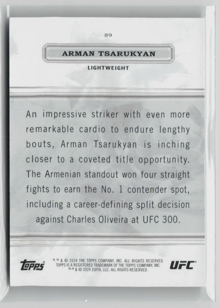 2024 Topps UFC Royalty Arman Tsarukyan Red 12/15 #89