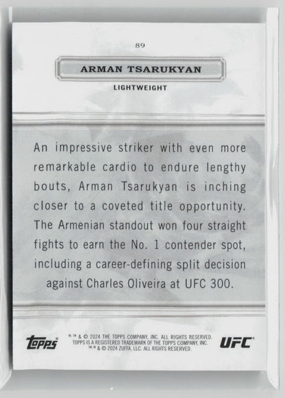 2024 Topps UFC Royalty Arman Tsarukyan Red 12/15 #89