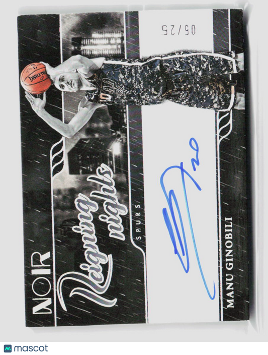 2023 Panini Noir Manu Ginobili Reigning Nights 05/25 RNS-MGB