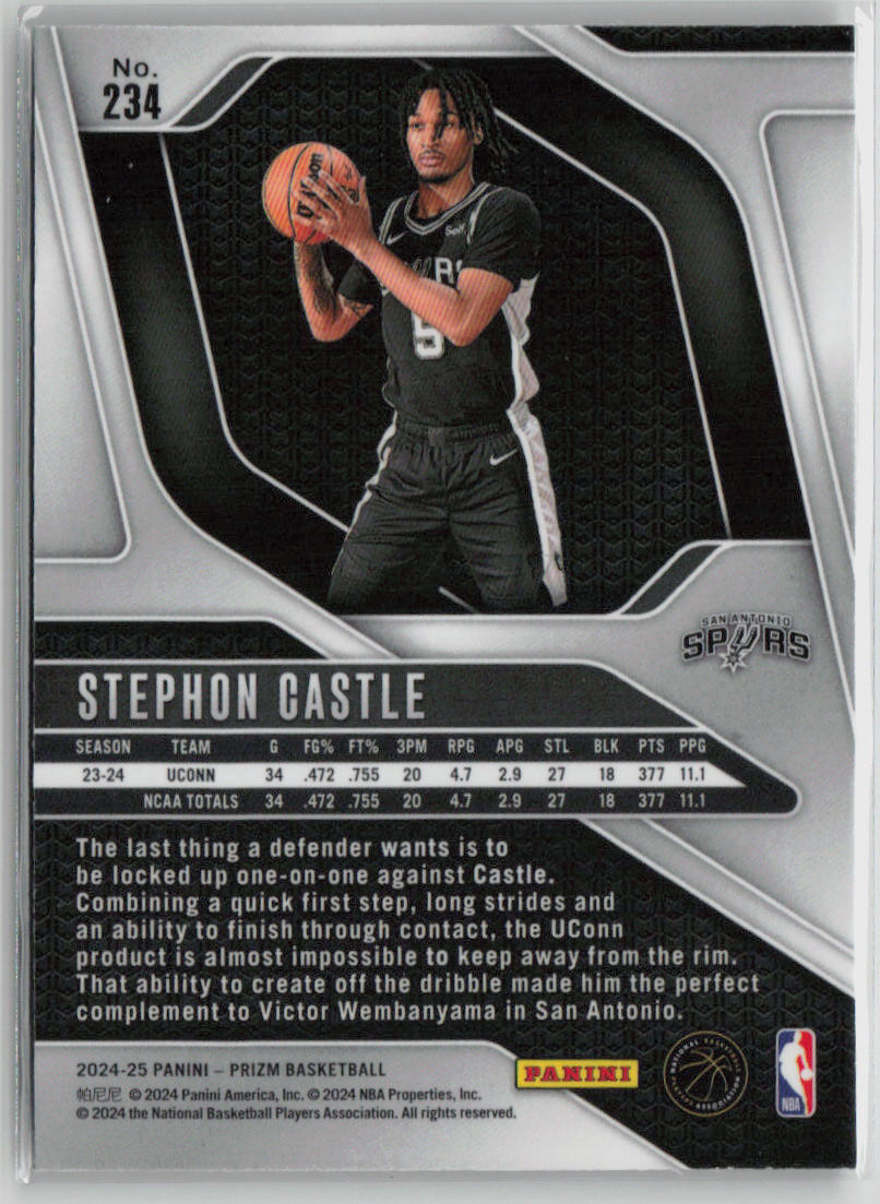 2024-25 Panini Prizm Stephon Castle RC #234