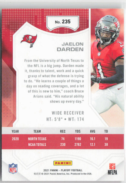 2021 Panini Playoff Jaelon Darden Rookie RC Platinum 1/1 #235