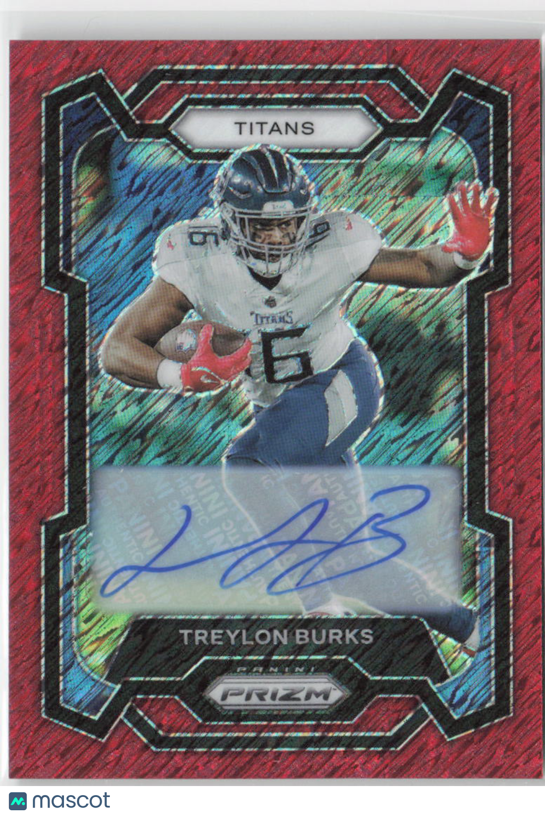 2023 Panini Prizm Treylon Burks Red Shimmer Auto 10/35 #No. 291