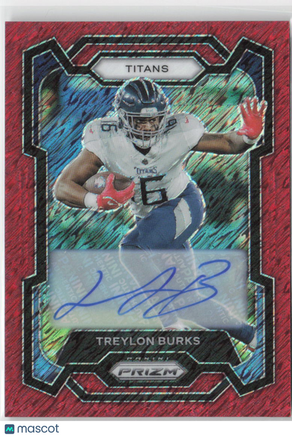 2023 Panini Prizm Treylon Burks Red Shimmer Auto 10/35 #No. 291