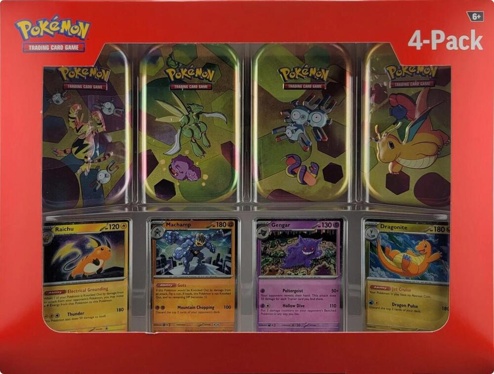Pokemon 151 4 Pack Tin Sams Club Box