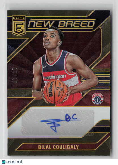 2023-24 Panini Donruss Elite New Breed Bilal Coulibaly Auto Gold 10/10 #NB-BIL