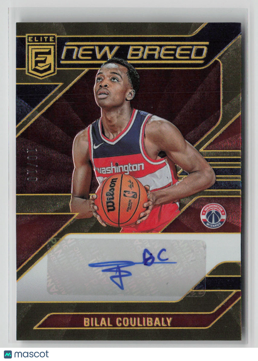 2023-24 Panini Donruss Elite New Breed Bilal Coulibaly Auto Gold 10/10 #NB-BIL