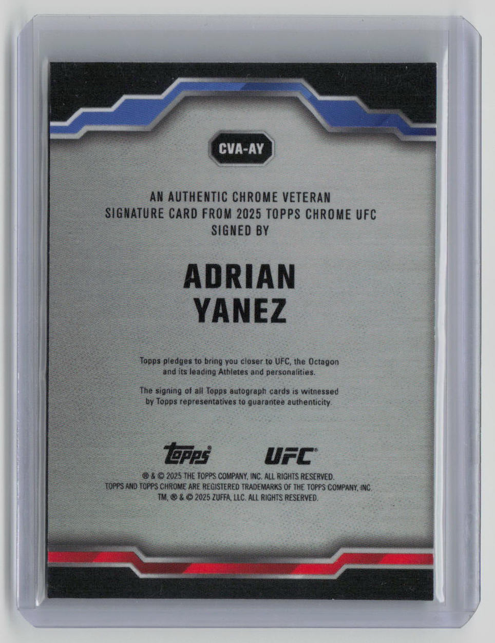 2025 Topps Chrome UFC Adrian Yanez Autograph Green 11/99 #CVA-AY