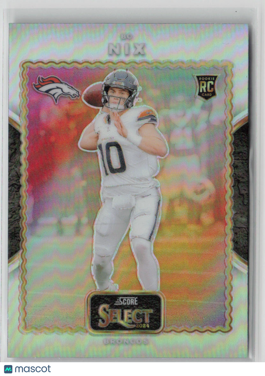 2024 Panini Select Prizm Bo Nix Score Silver Rookie #23