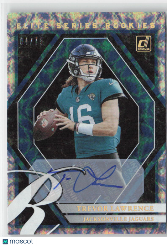 2021 Panini Donruss Trevor Lawrence Elite Series Rookies Auto 04/75