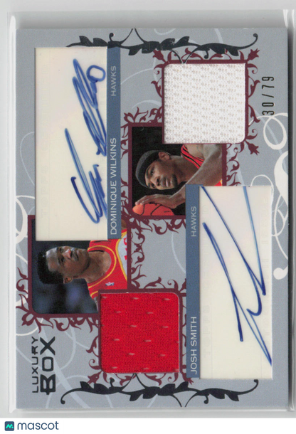 2007 Topps Luxury Box Josh Smith Dominique Wilkins Dual Autograph 30/79 #CDAR-SW