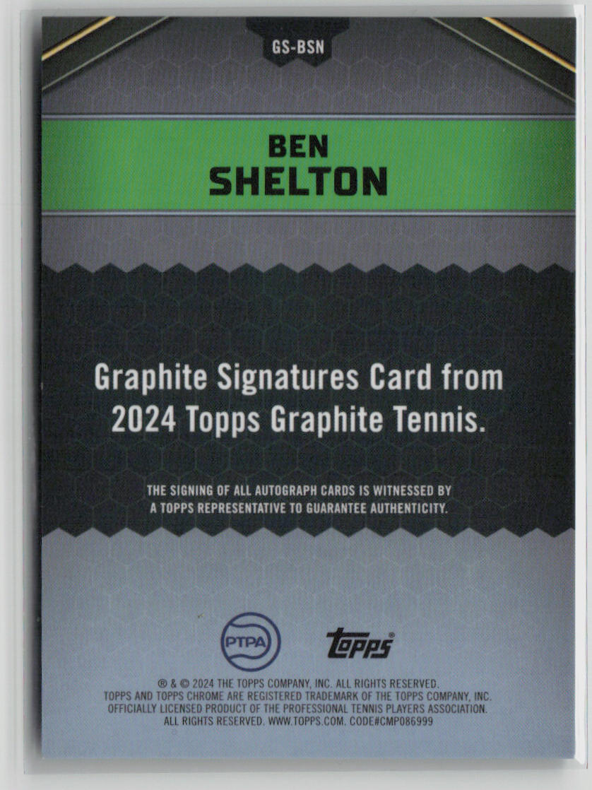 2024 Topps Graphite Tennis Ben Shelton Auto 14/25 #GS-BSN