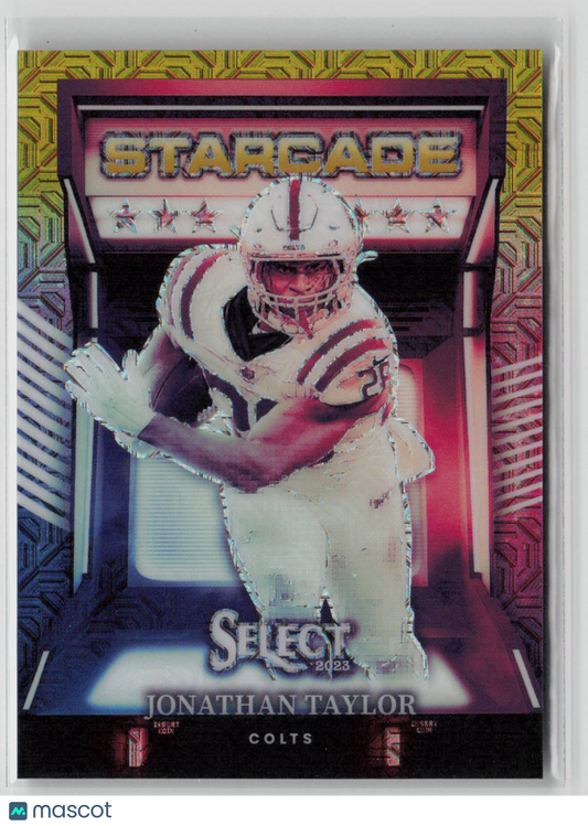 2023 Panini Select Prizm Jonathan Taylor 05/10 Gold Starcade #STC-JTA