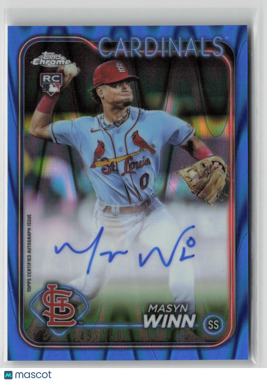 2024 Topps Chrome Masyn Winn Blue Raywave Rookie Auto 149/150 #RA-MW