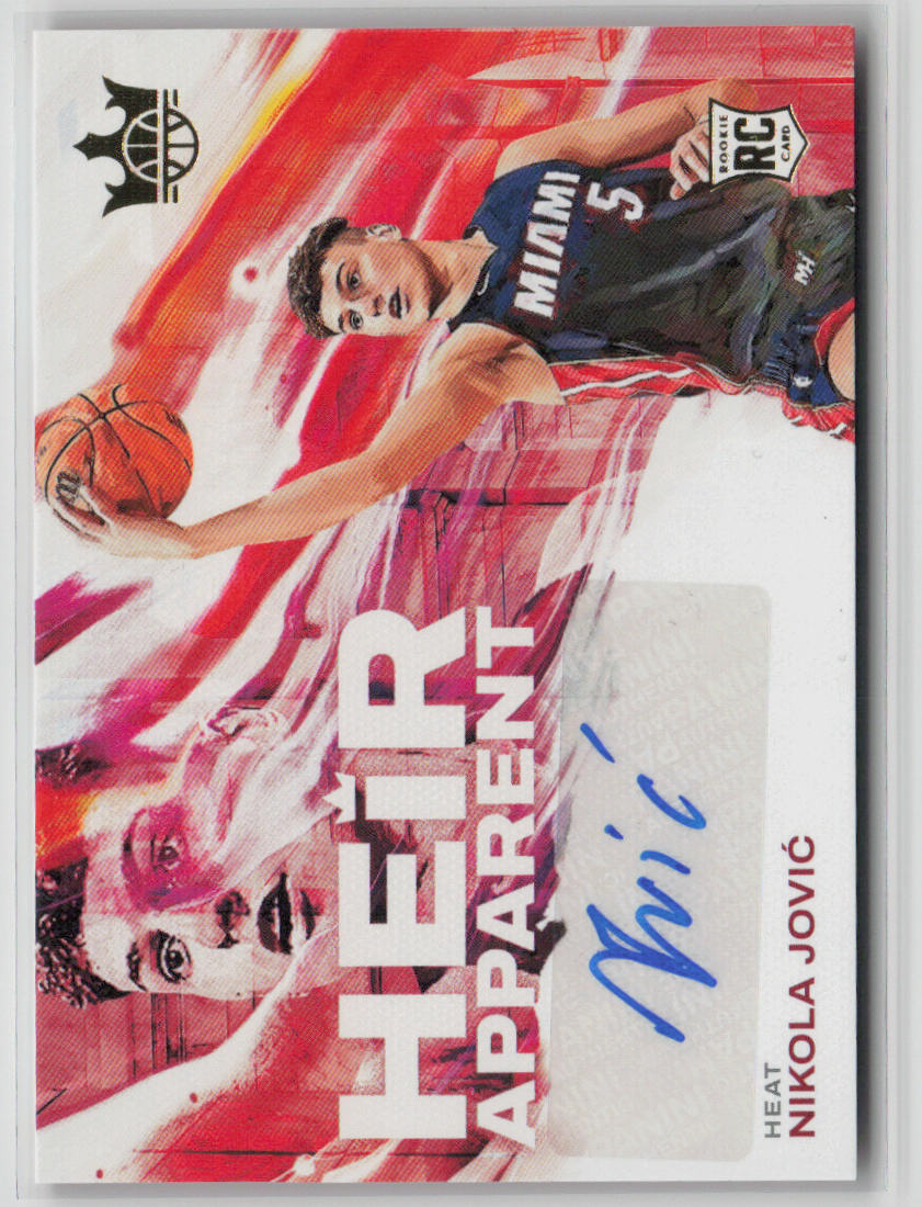 2022 Panini Court Kings Nikola Jovic 129/199 Heir Apparent Ruby Auto #HA-NJH