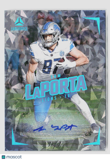 2024 Panini Luminance  Sam LaPorta Blue Ice 1/1 Auto #23