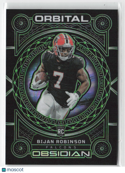 2023 Panini Obsidian Bijan Robinson Orbital Green Etch /35 Rookie RC #1